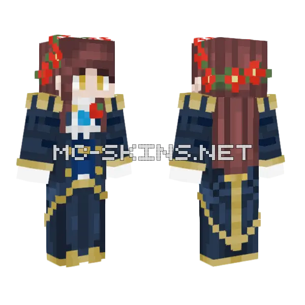 Persona Noble Attire V2 Minecraft skin, front and back