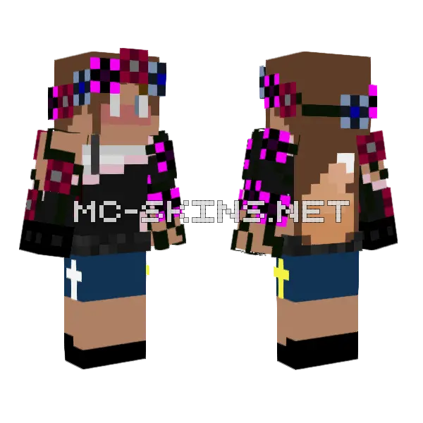 Personification Blind Minecraft skin, front and back