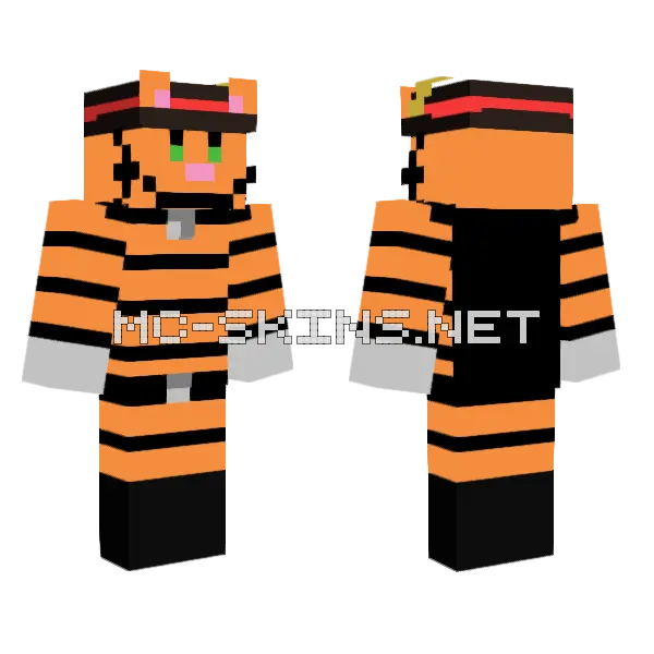 Petey the Cat Puss in Boots Minecraft skin, front and back