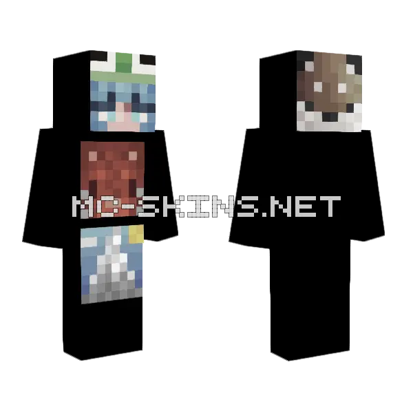 Pfpce Boy Minecraft skin, front and back