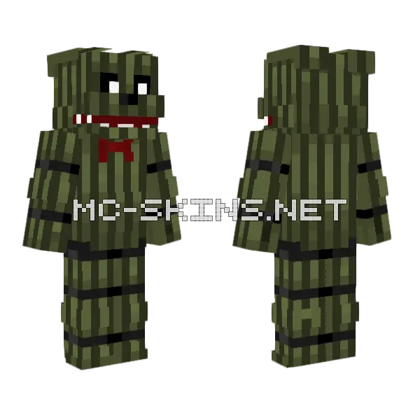 Phantom Bonnie Minecraft skin, front and back