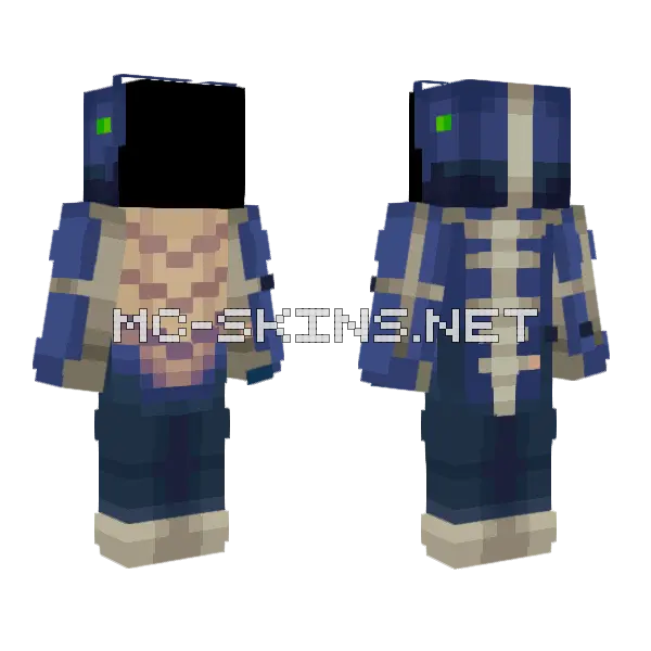 Phantom For Origins Ghostren Minecraft skin, front and back