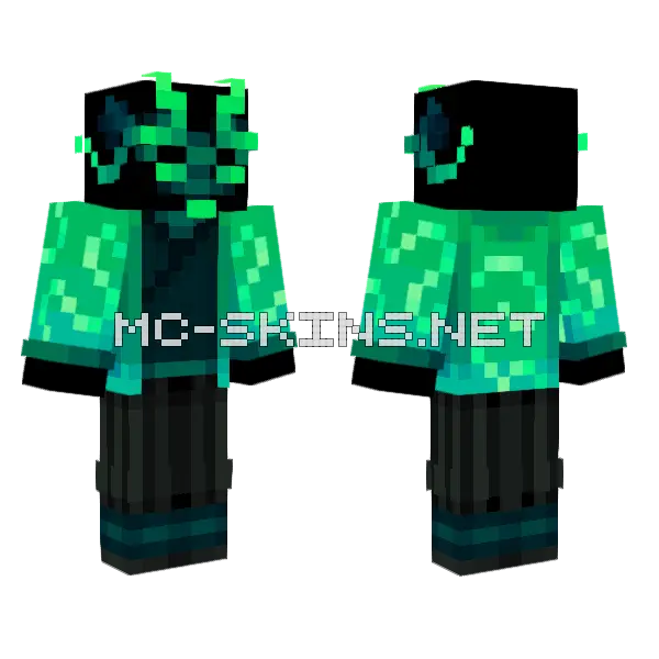 Phantom Oni Minecraft skin, front and back