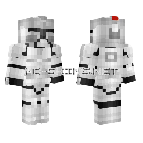Phase 1 Clone Trooper Minecraft skin, front and back