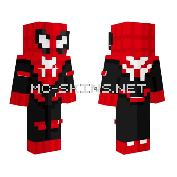 Phenomenal Spider-Man Redone Minecraft skin, front and back