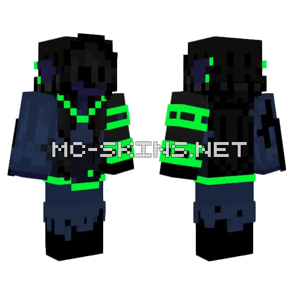 Phighting Darkheart HC Design Minecraft skin, front and back