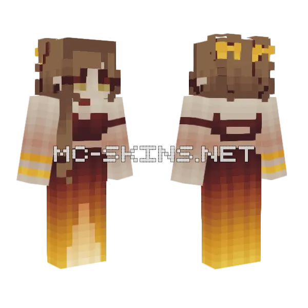 Phoenix Arise From Ashes Minecraft skin, front and back