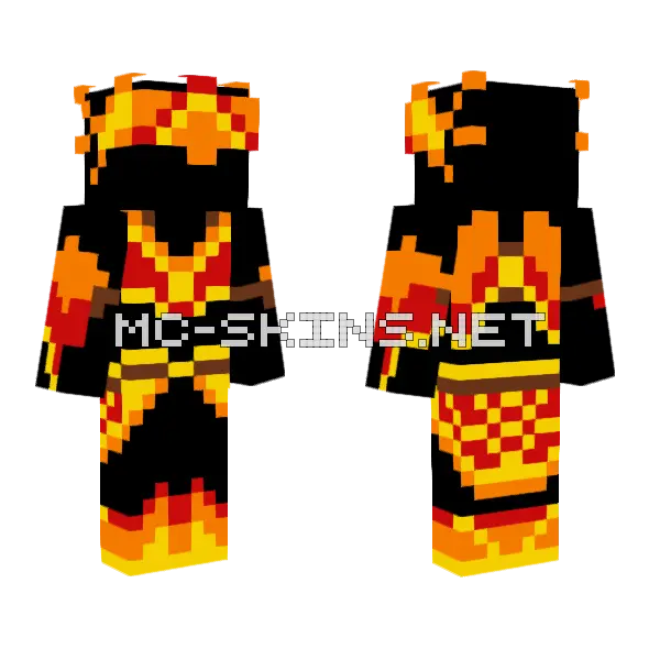 Phoenix Armour Minecraft skin, front and back
