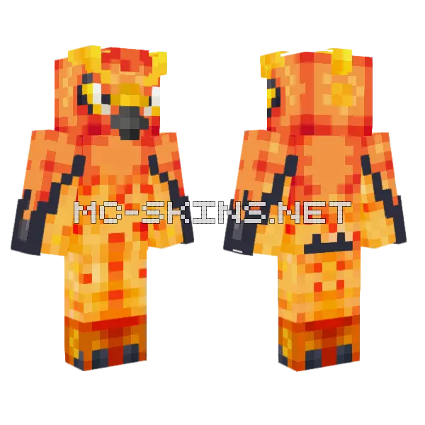 Phoenix Main Skin Minecraft skin, front and back