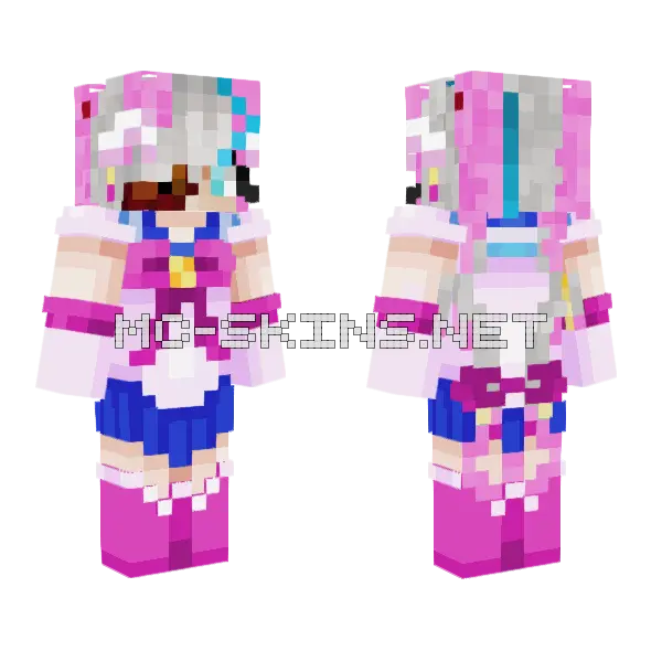 Phoenix Moon Minecraft skin, front and back