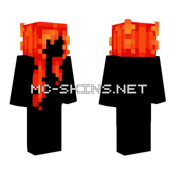 Phoenix Rising Hair Base Minecraft skin, front and back