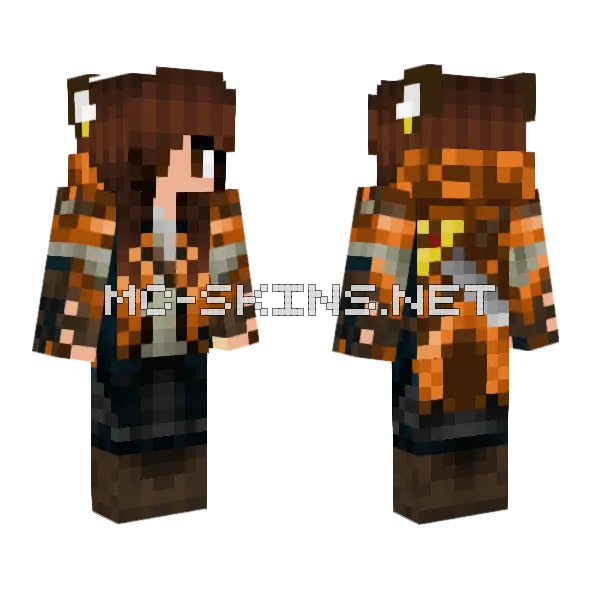 Phoenixcrisin Fighter Minecraft skin, front and back