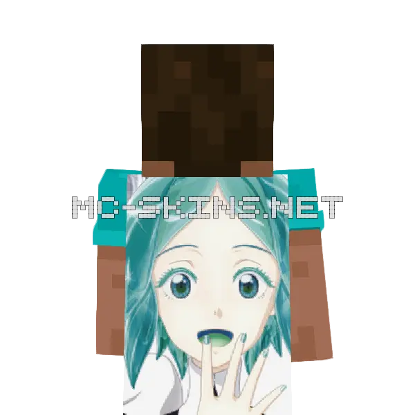 Phosphophyllite cape, outside and lining