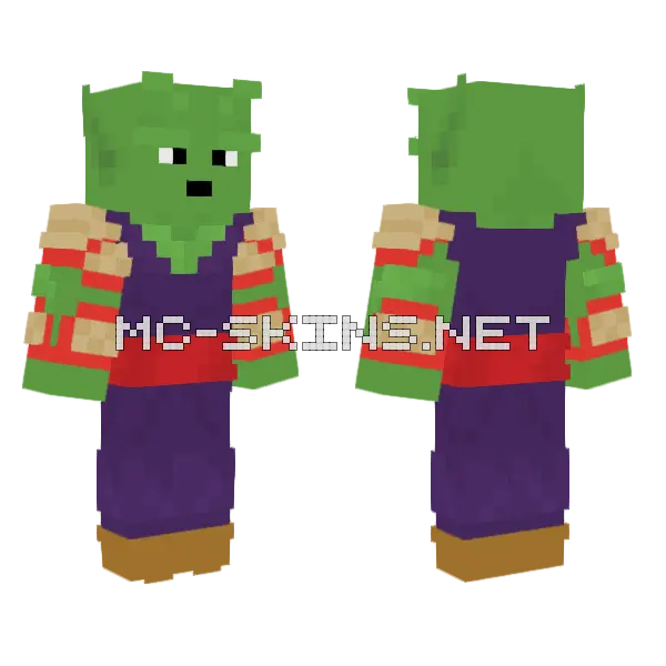 Piccolo Minecraft skin, front and back