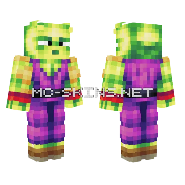Piccolo Power Awakened Minecraft skin, front and back