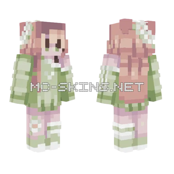 Pick A Flower SF Minecraft skin, front and back