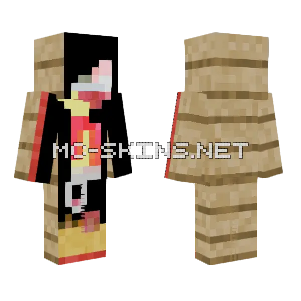 Picture Troll V3 Minecraft skin, front and back