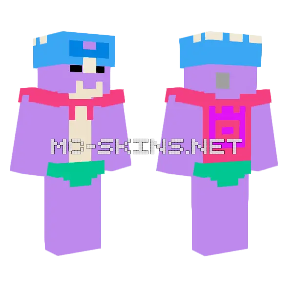 Pierce Minecraft skin, front and back