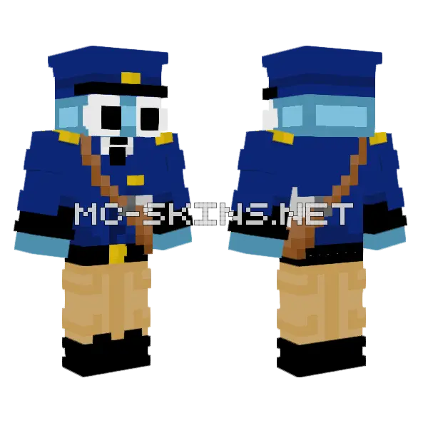 Pifott Postman Minecraft skin, front and back