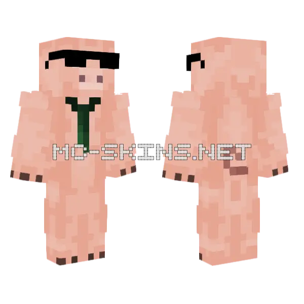 Pig Skin Minecraft skin, front and back