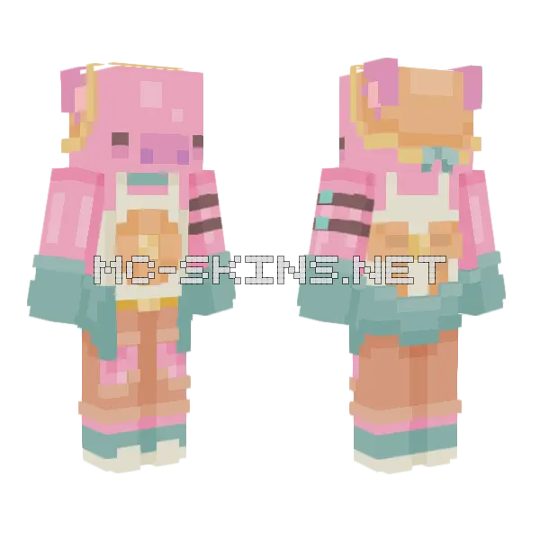 Piggy Rce Minecraft skin, front and back