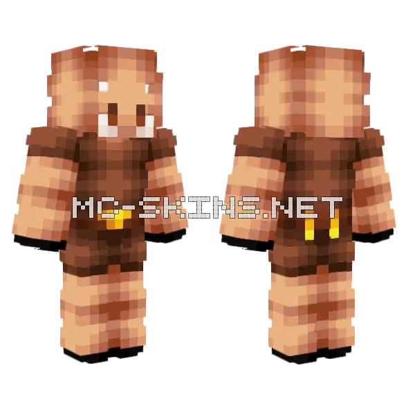Piglin Skin Minecraft skin, front and back