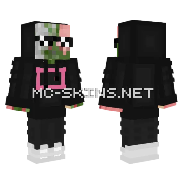 Pigmanmodesmp Pigman Minecraft skin, front and back