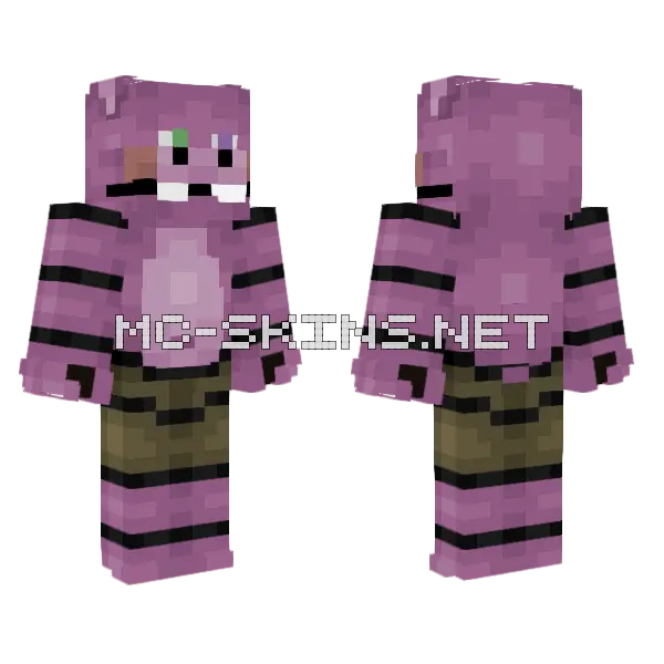 Pigpatch Minecraft skin, front and back
