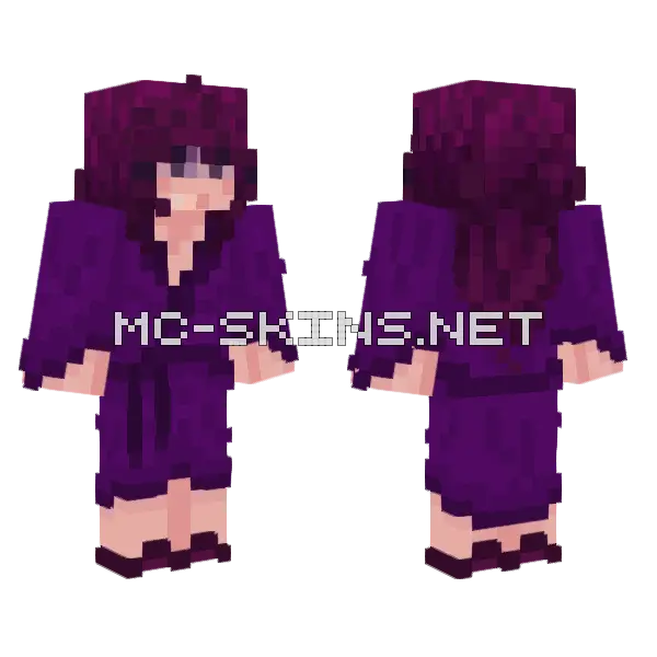 Pijama Cerrada Minecraft skin, front and back