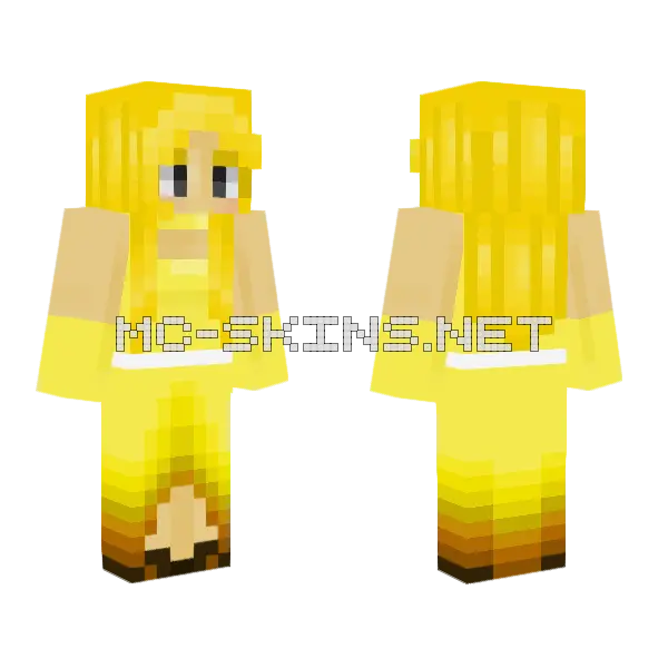 Pikachu Girl Minecraft skin, front and back