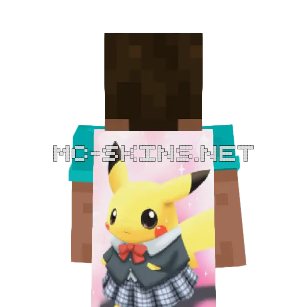 Pikachu School Uniform cape, outside and lining