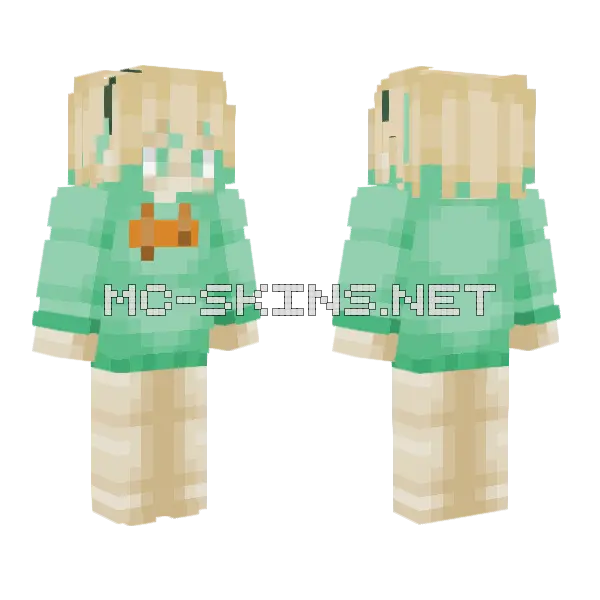 Pikamee Minecraft skin, front and back