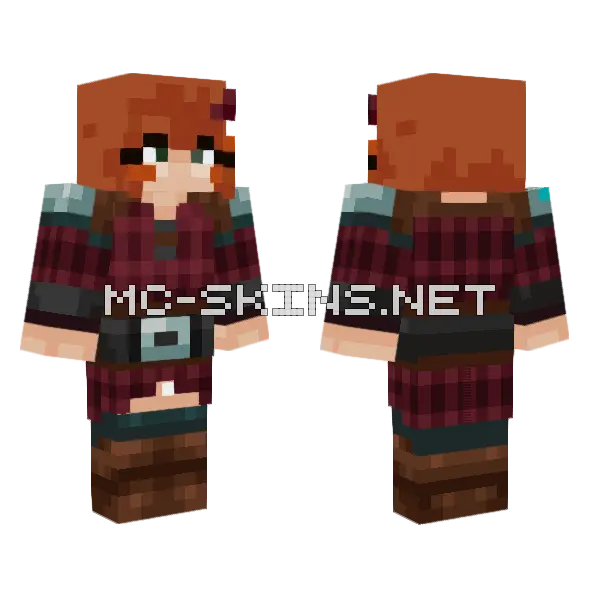 Pillager Juniper Minecraft skin, front and back