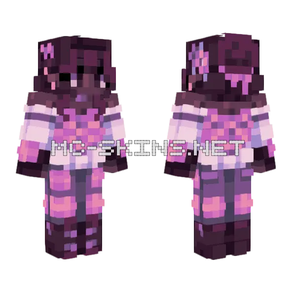 Pimk Girl Minecraft skin, front and back