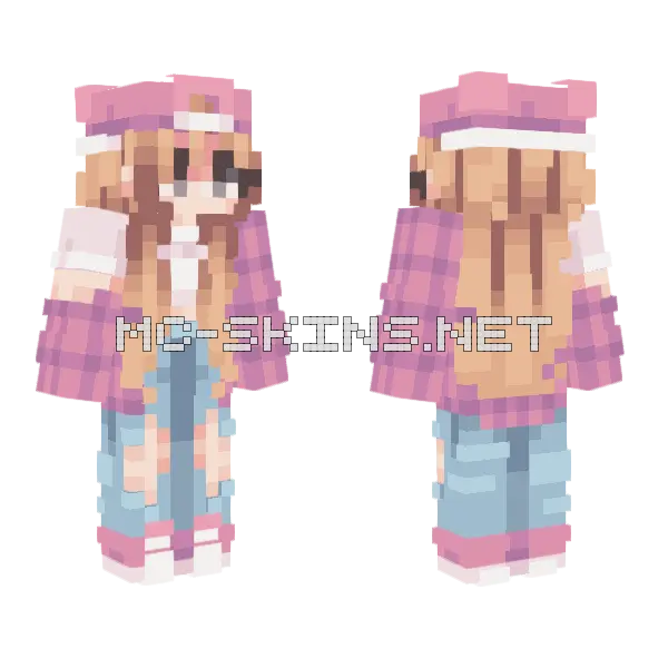 Pimk Witch Minecraft skin, front and back