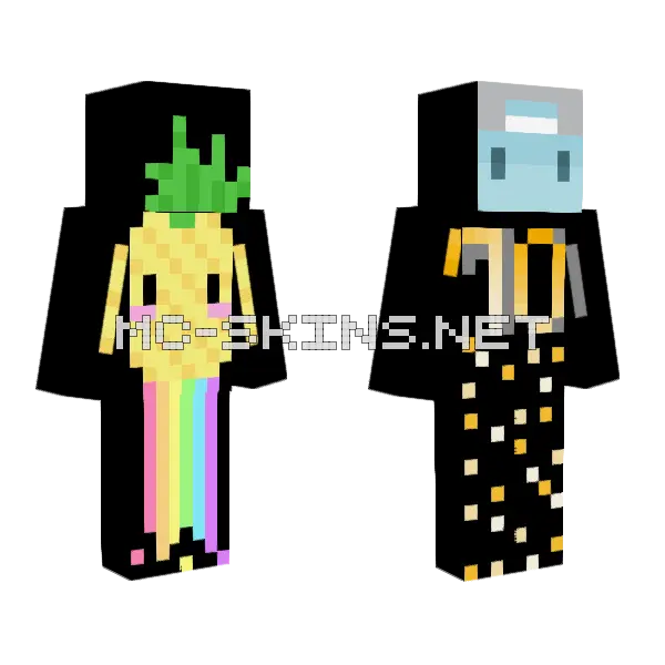 Pineapple Follower Skin Minecraft skin, front and back