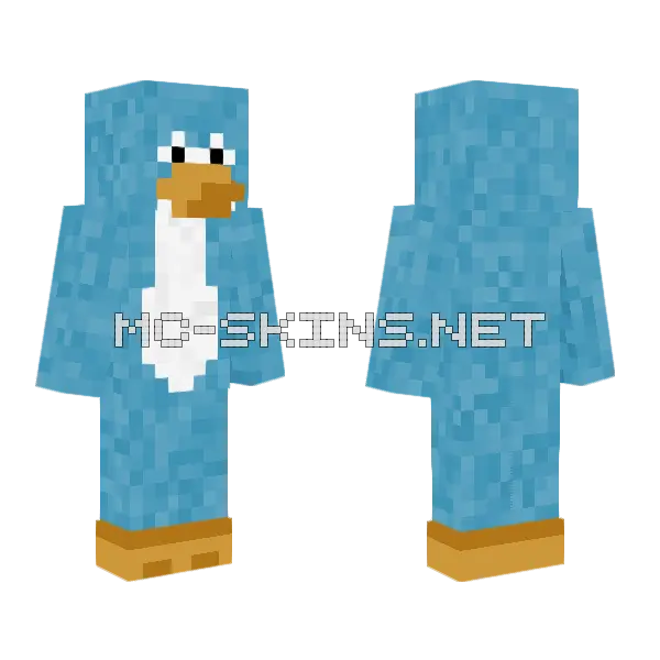 Pinguino Azul Minecraft skin, front and back