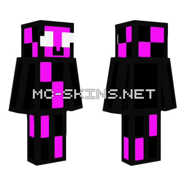 Pink and Black Checkered Pal, front and back