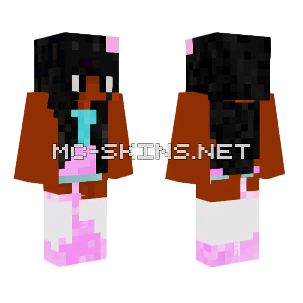 Pink And Blue Outfit Minecraft skin, front and back