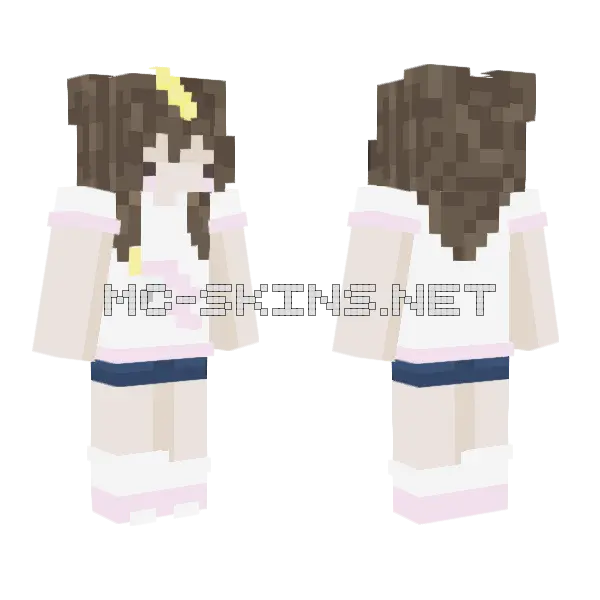 Pink and Blue Schoolgirl, front and back