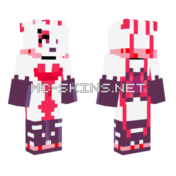 Pink and Purple Figure, front and back