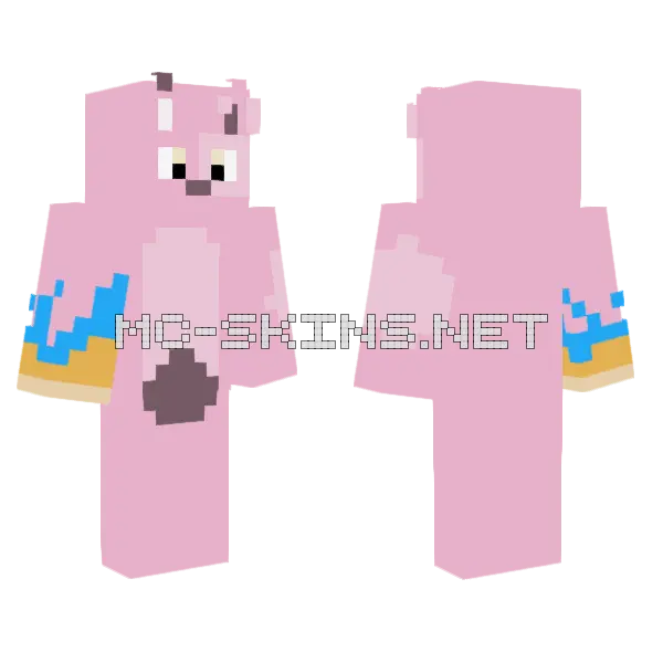 Pink Animal Minecraft skin, front and back