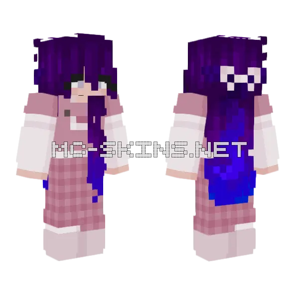 Pink Bear Shirt Minecraft skin, front and back