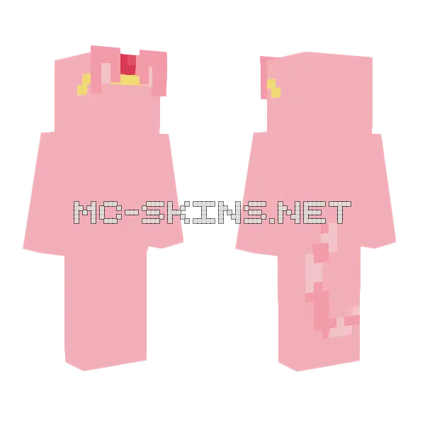 Pink Blob Minecraft skin, front and back