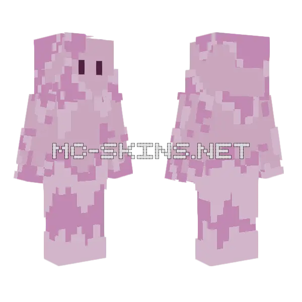 Pink Blob Minecraft skin, front and back