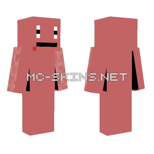 Pink Blob Creature, front and back