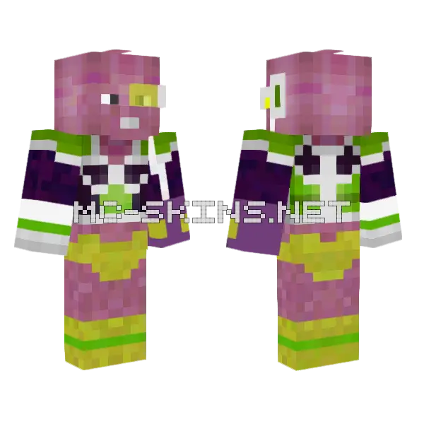 Pink Blob Monster Minecraft skin, front and back
