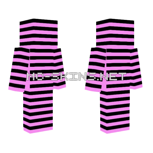 Pink Block Creature Minecraft skin, front and back