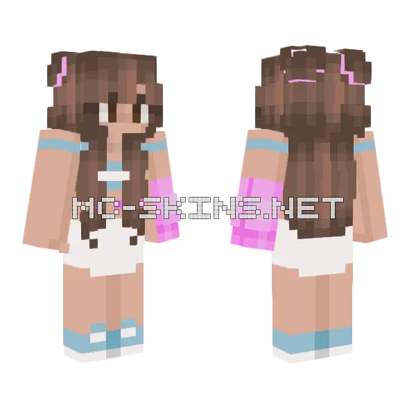 Pink Bow Girl, front and back
