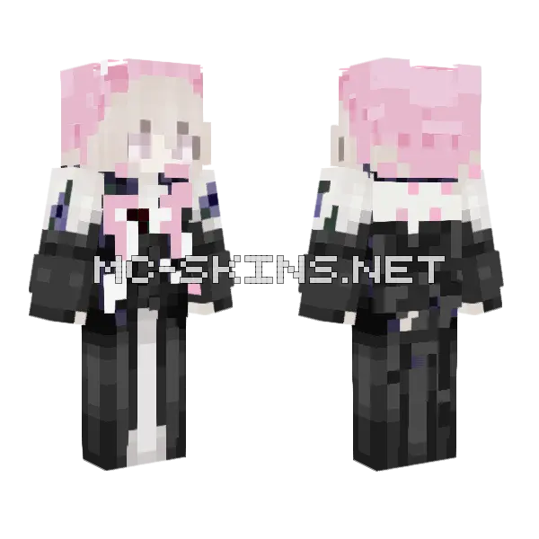 Pink Bow Maid, front and back